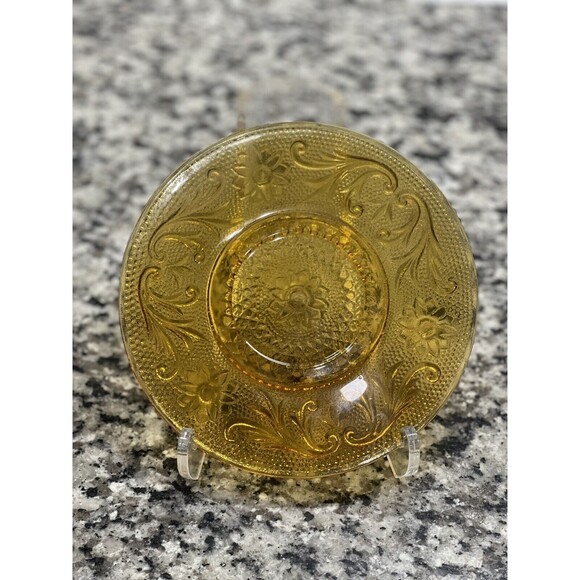 Indiana Glass Other - Vintage 1970s Indiana Glass Tiara Amber Sandwich 6” Plate - Lot Of 4